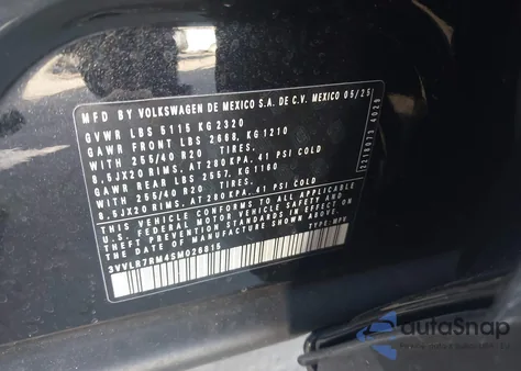 2025 Volkswagen Tiguan 2.0T Sel R-Line из США, поврежденный, VIN 3VVLR7RM4SM026815